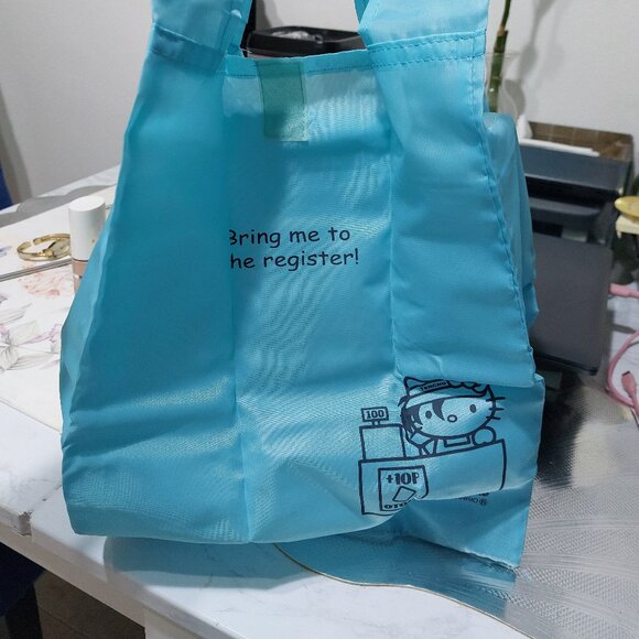 Super Practical Cute Foldable HELLO KITTY Shopping Market Bag Tote Lightweight - Picture 3 of 14